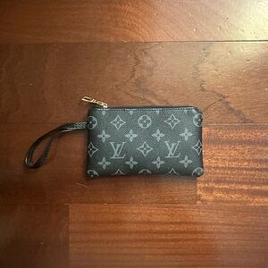 Black grey mini purse